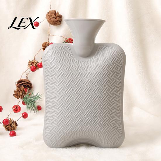 Portable Feet Warming Bag 500/1000/2000ML Christmas Hot Water Bottle, PVC with Plush Cover, Reusable Bottle Long Lasting Heat Retention, Winter