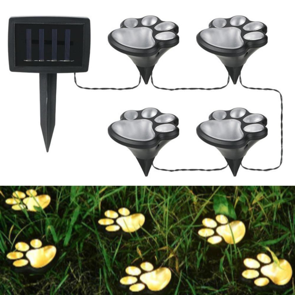 4Pcs Auto on/Off Solar Stone Lamp Energy Saving Outdoor Dog Claw Lamp LED Solar Light  Outdoor