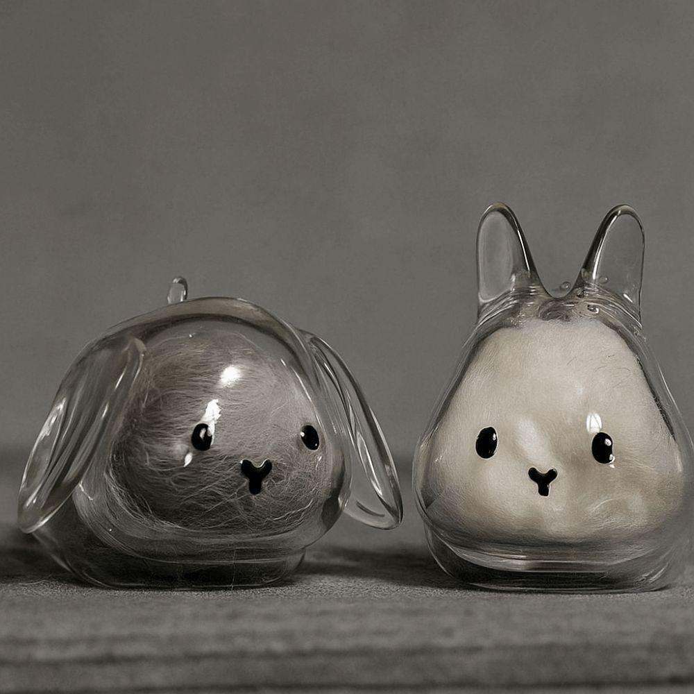 Handmade Rabbit Hair Storage Box Dog Hair Storage Container  Pet Souvenirs