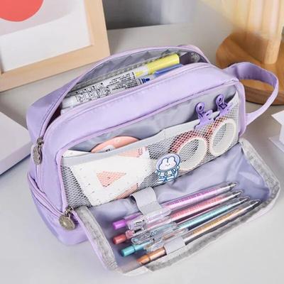 Large Capacity Pencil Case 3 Layer Pencil Bag Student Cute Korean Stationery Pen Holder Case Children's School Supplies