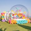 Speciální nabídka: Průhledný kopulovitý nafukovací bublinový stan s balónky - Venkovský nafukovací glamping pro narozeninové oslavy, edice 2025