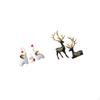 Elephant Family Figurines And Reindeer Sculpture Collection Animal Statues Crafts for Desk Living
