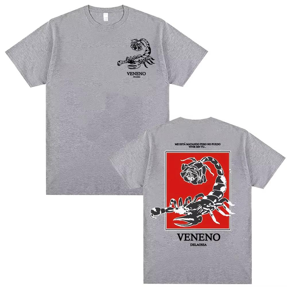 

2025 Rapper Delaossa Veneno Album Graphic T Shirts Men s Clothing Hip Hop Gothic T-shirt Man High Quality Oversized Tee Shirt 4XL