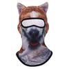 3D kočičí cyklistická kukla obličejová kapuce s ušima Zvířecí potisk obličejová maska ​​kukly pro outdoorové aktivity Hudební festivaly Raves Ski