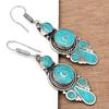 Tibetan Turquoise Lapis Lazuli Nepali Earrings Handmade Jewelry Coral Tribal