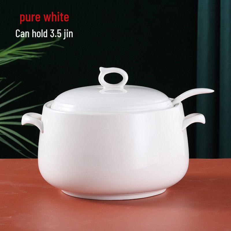 

Large Ceramic Chili Oil Jar with Lid, Spoon, and Double Handles – Heat Resistant, High Capacity Seasoning Storage