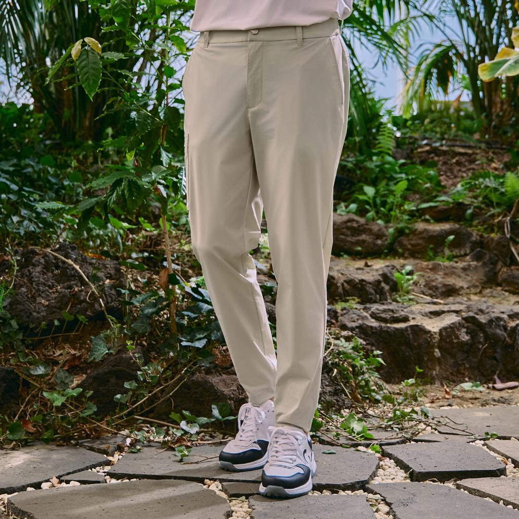 CHALLENGER Men'S One-Pocket Cargo Semi-Jogger Pants Light Beige