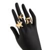 4Pcs Set Creative Scallops Starfish Open Rings for Women and Men Adjustable Knuckles Jewelry In Gold/Silver Color