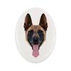 Malinois Owczarek Belgijski -Płytka Ze Zdjęciem I Napisem Geometryczna Marki Art-Dog