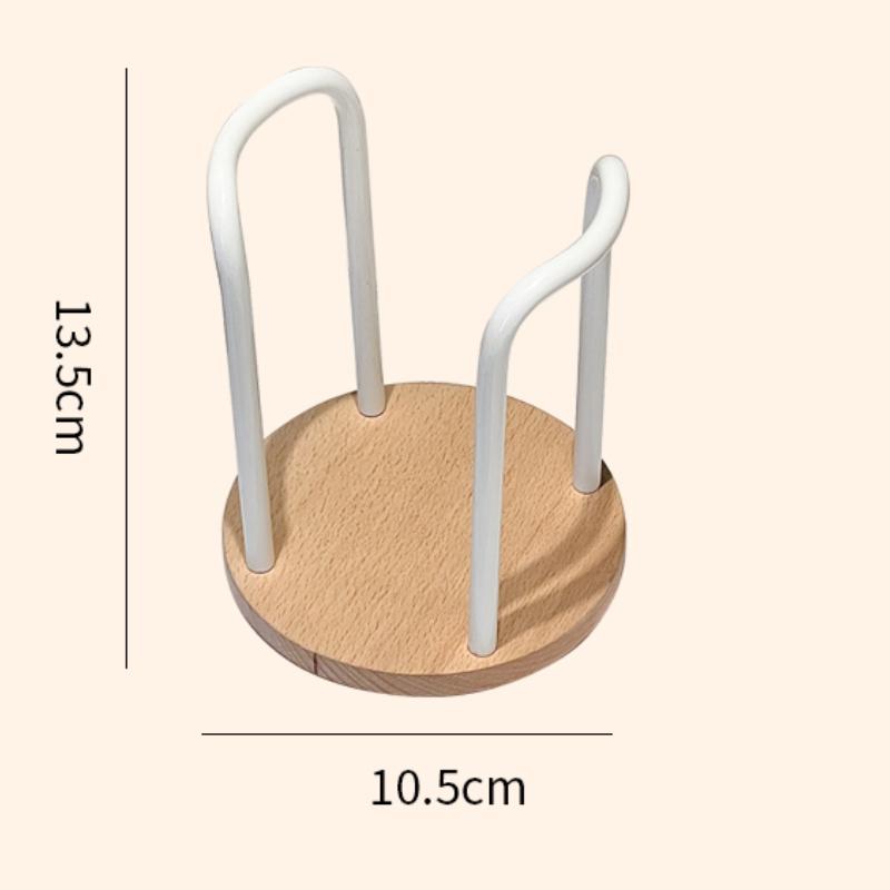 Disposable Cup Storage Holder Rack Shelf Water Cups Organizer Supplie Dispenser with Wood Mug Display Rack Desktop Decoration