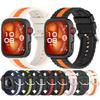 Stylish Striped Sport Watch Band Breathable Soft Silicone Accessory For Watch Fit 3 Workout And Daily Wear Compatibility