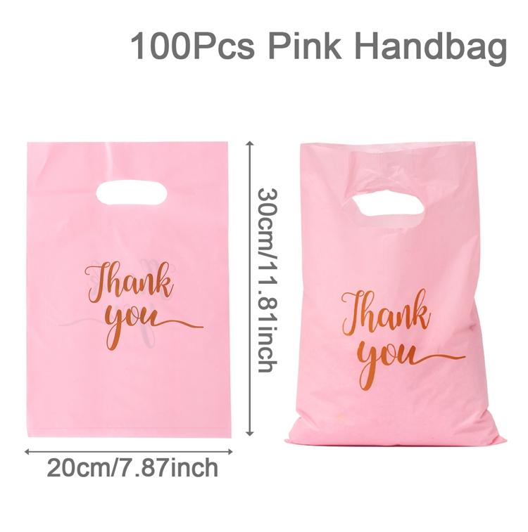 

100pcs Thank You Bag Gift Plastic Shopping Bag Tote Bag 20*30cm Gitf Bag Birthday Wedding Party Favors Candy Cookie Wrappers 20x30cm&Other оливковый