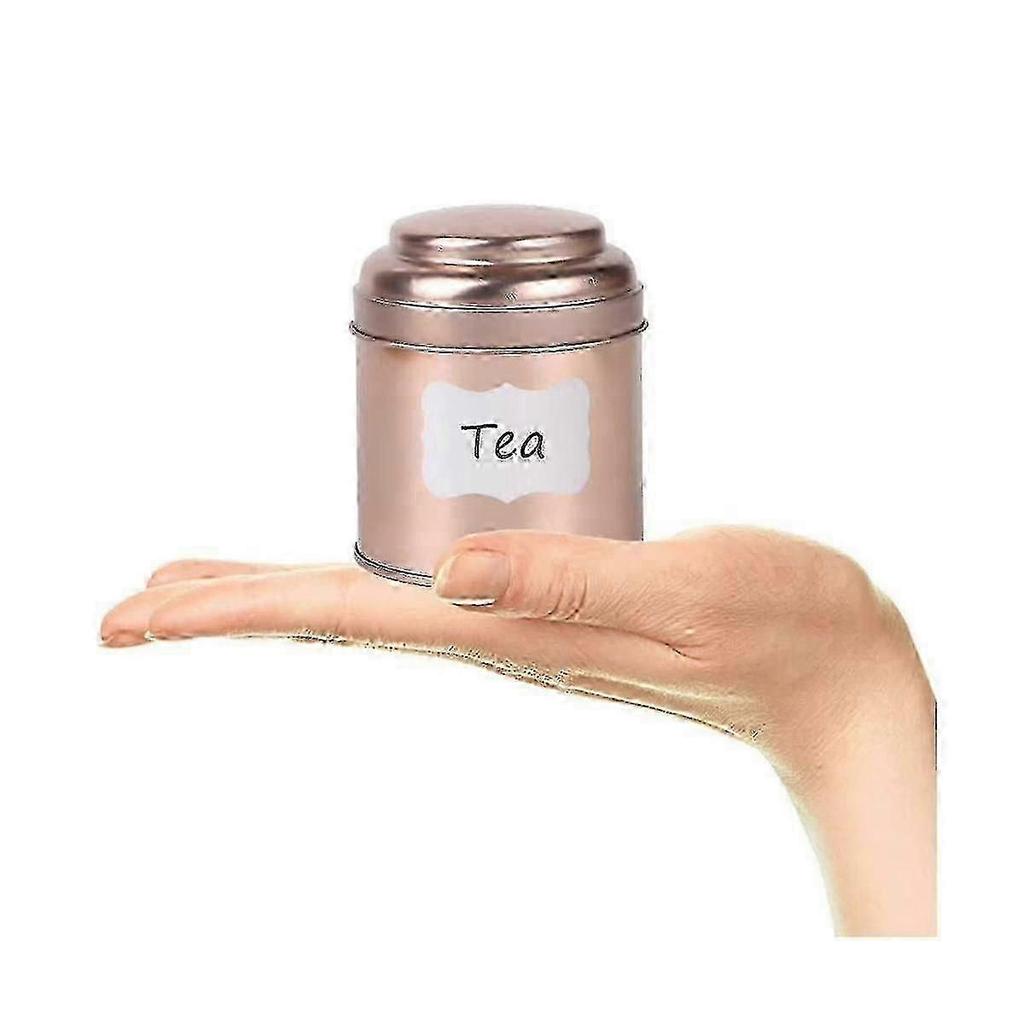 6 Stück Teedose mit versiegeltem Doppeldeckel, Mini-Blechdose und kleine runde Küchenbox weniger