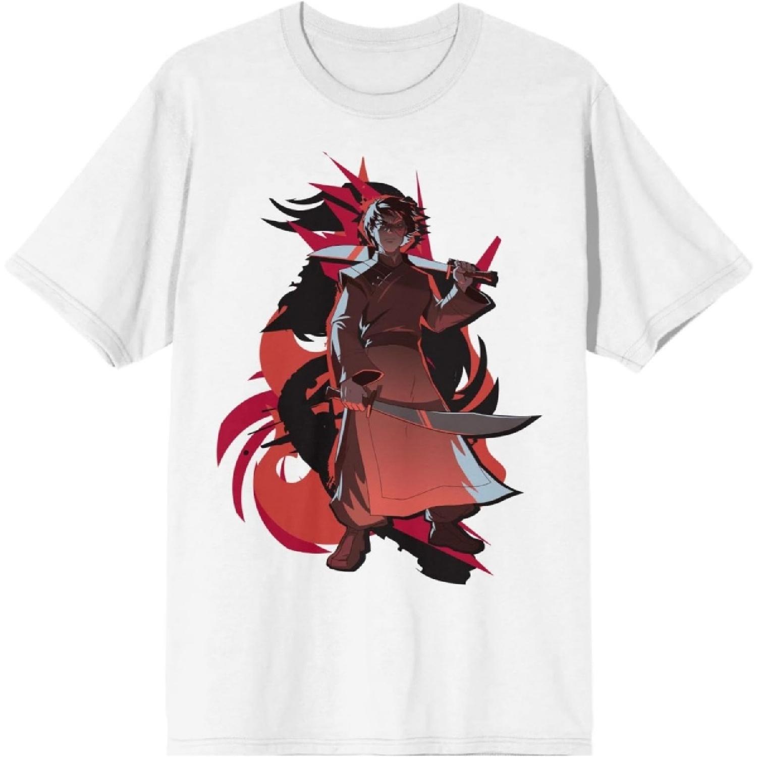 Аватар: Легенда об Аанге Зуко с двумя широкими мечами Белая футболка XXXXXL белый