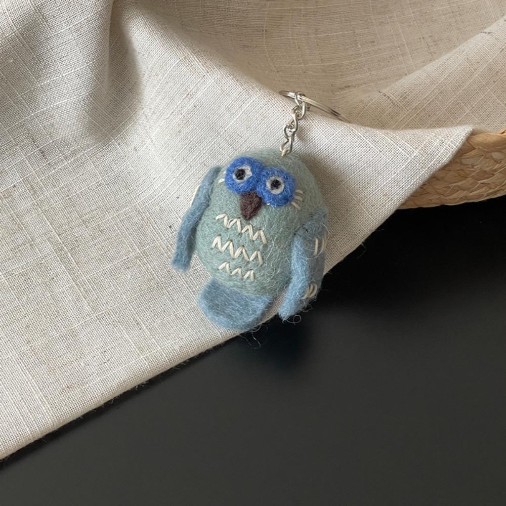 Dog Wool Felt Animal Pendant Bird Cartoon Keychain Cute Rabbit Keyring  Couple