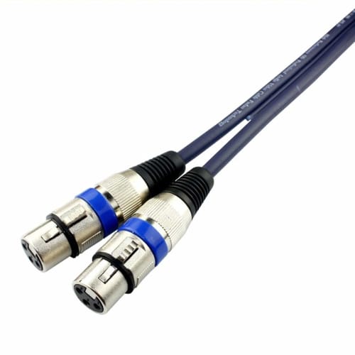 Canon Conversion Cable, Microphone Cable, 2 Mono Phones to 2 XLRs, XLR to Phone Male-Female (0.5m)