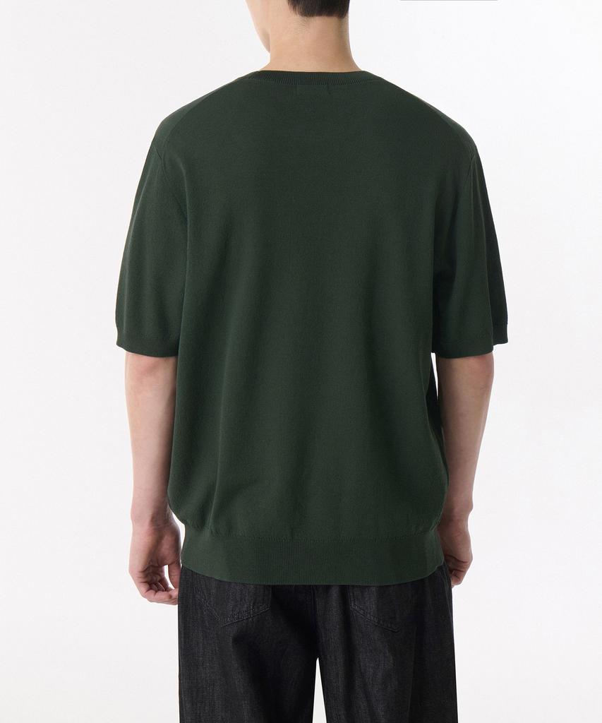 Musinsa Standard Cool Touch Crew Neck Short Sleeve Knit [Deep Green]
