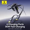 Baseus 90W USB Type-C Car Charger Dual Retractable Cable PD QC SCP AFC PPS Fast Charging For Tablet iPhone Samsung Huawei Xiaomi