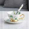 Bone China Coffee Cup and Saucer Set Ceramic Water Cup with Spoon Tea Set