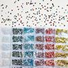 SS3-SS10 Colorful Glass Nail Rhinestones Multicolor Flat Back Crystal Strass Shiny Nail Art Gems Manicure Nails Art Decorations