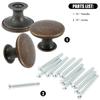 14/16Pcs Round  Antique Bronze Cupboard Door Pull Knob Kitchen Cupboard Door Decor Handles Replacement Hardware