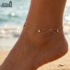 Effie Queen Fashion Flower Tassel Zircon Anklet Dainty 925 Sterling Silver Beach Leg Bracelet Anklets Foot Chain Jewelry SA72