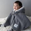 Warm Baby Poncho Outer Cloak Coat Cold Protection Children Kids Baby Hooded Reliable Made In Japan Brand Gauge [Draco] (Low Cable)