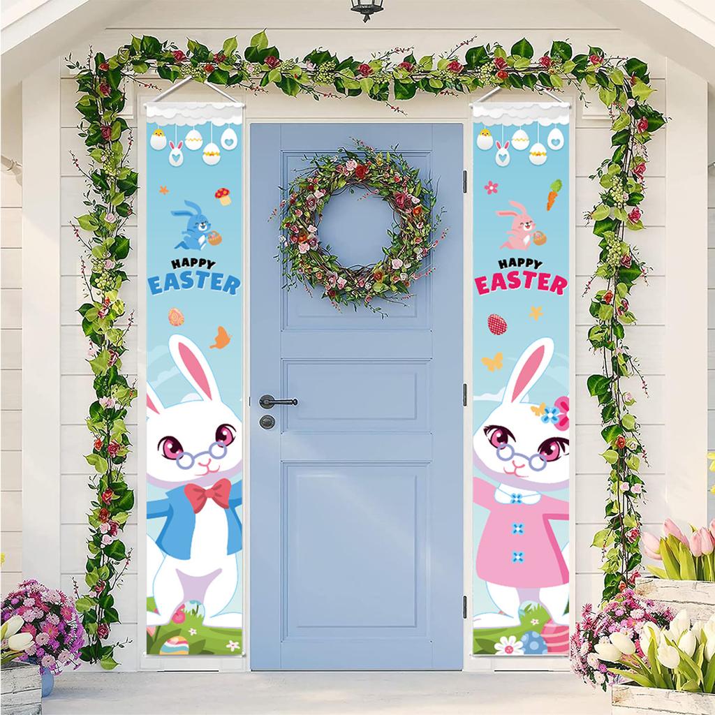 180 * 30Cm Easter Family Party Festival Atmosphere Arrangement Flag Polyester Cloth Couplet Customization