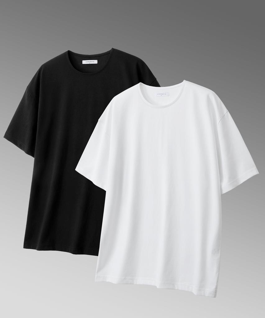 BRENSON Achromatic_ Comfort Concise U-Neck Short Sleeve T-Shirt ( 2 Colors )