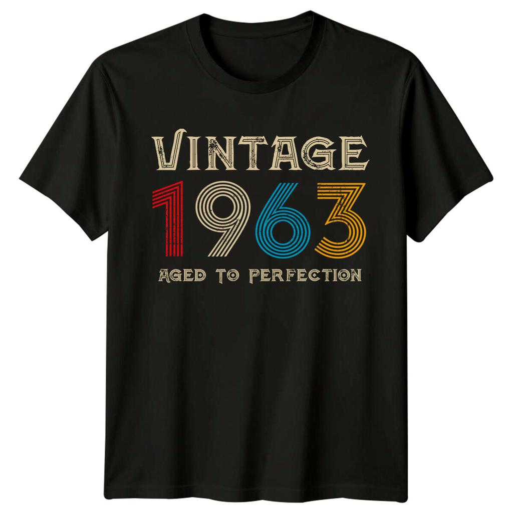Vintage 1963 Aged To Perfection Unisexs T Shirt 63rd Birthday Gift