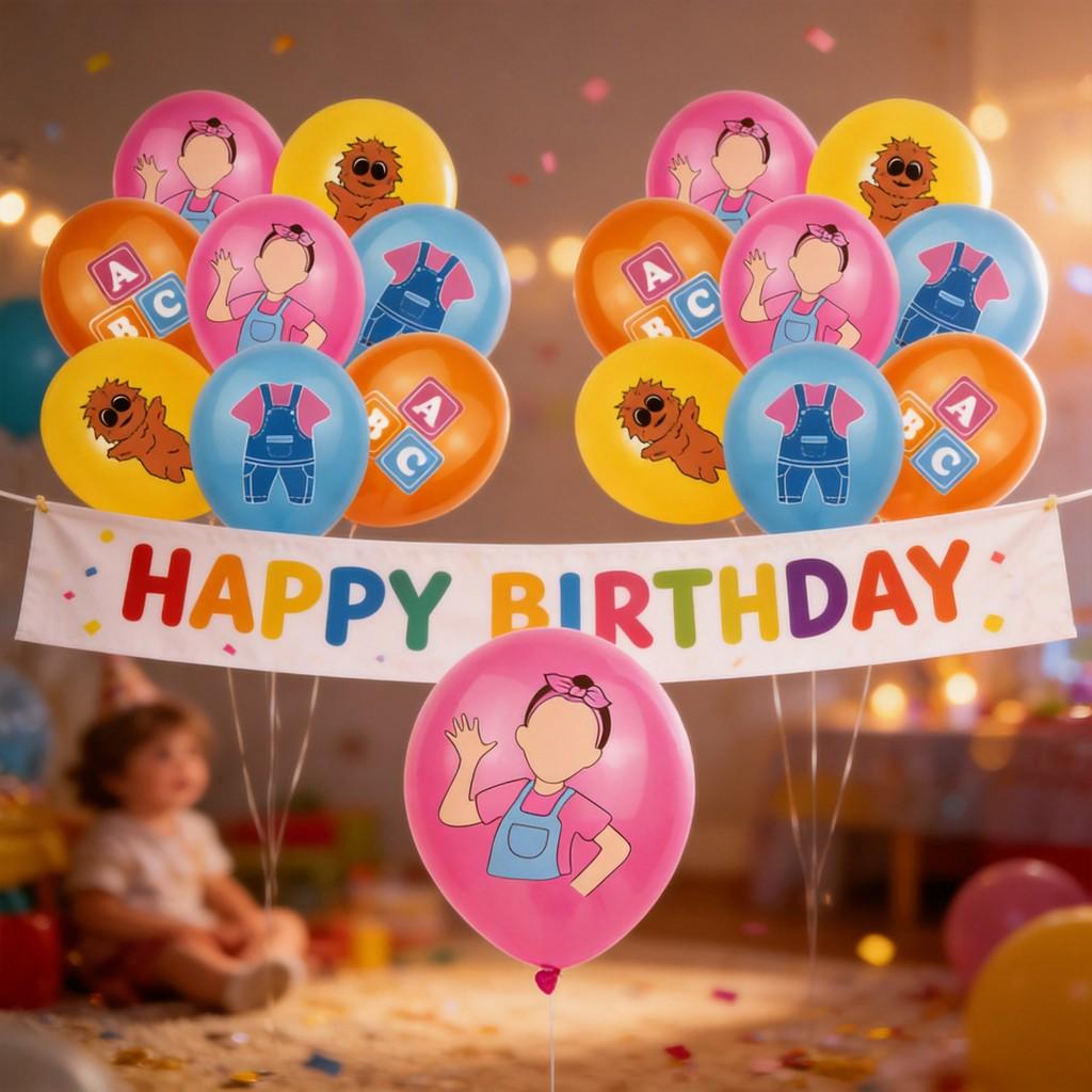 Ms Rachel Birthday Party Decorations Set With Balloons And Flags For Kids Celebration