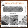 Halloween Black Spider Web Lace Table Runner Gothic Style Table Cloth Home Party Dining Table Decor Spooky Festival Decoration