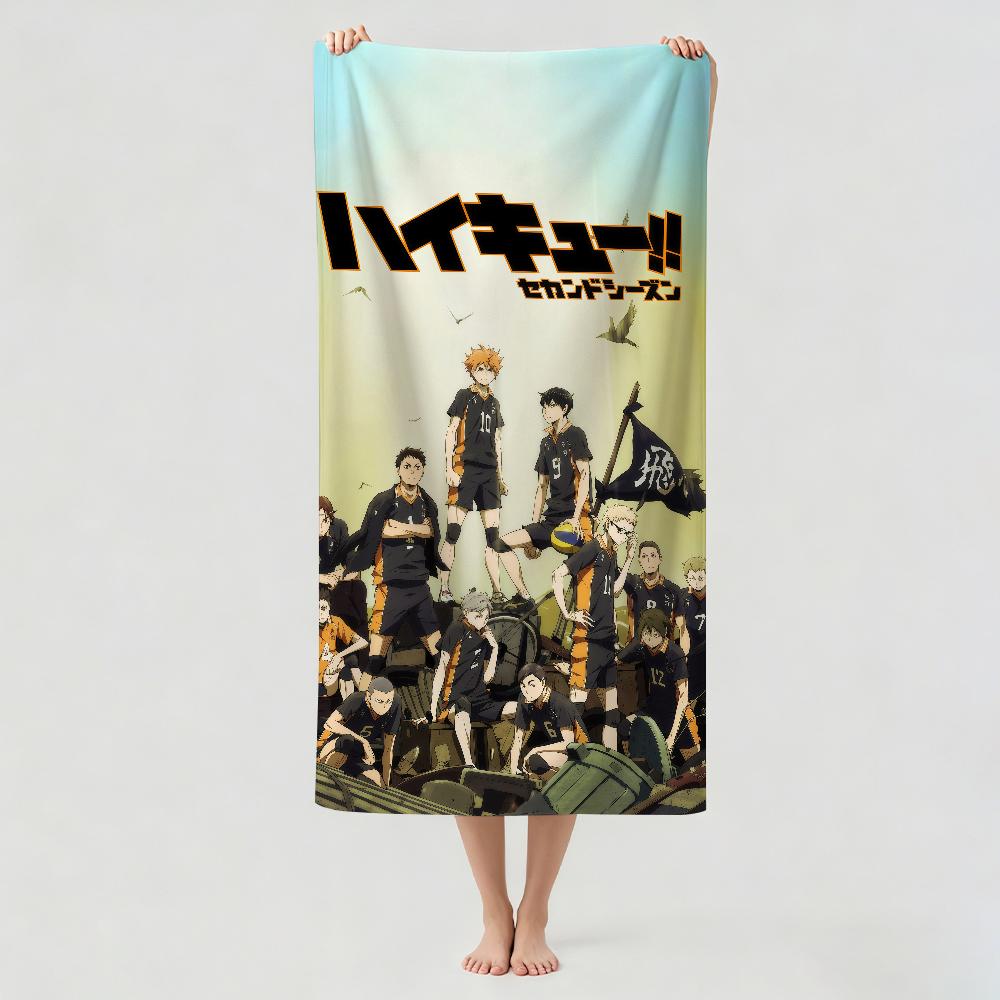 Volleyball anime H-Haikyu!! Towel Drying Bath Towel Applicable To Light Swimming Camping Yoga Beach Out