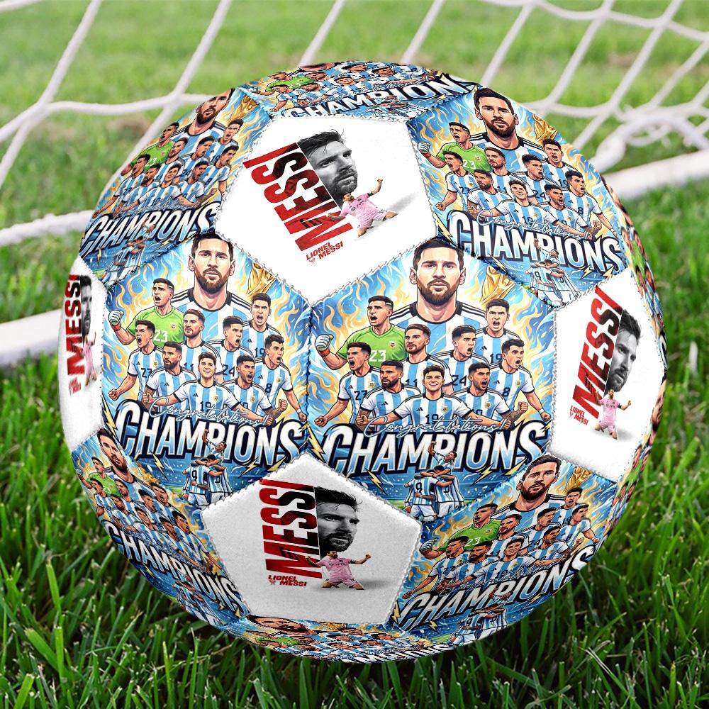 Messi 10 Number Inter Miami Art Soccer Ball Size 5 Football Machinestitched Indooroutdoor Training And Matches Sports Enthusiast Gifts