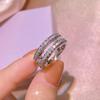 Niche Design Ring Double Layer Full Diamond Ring Tide Cold Style Women'S Jewelry