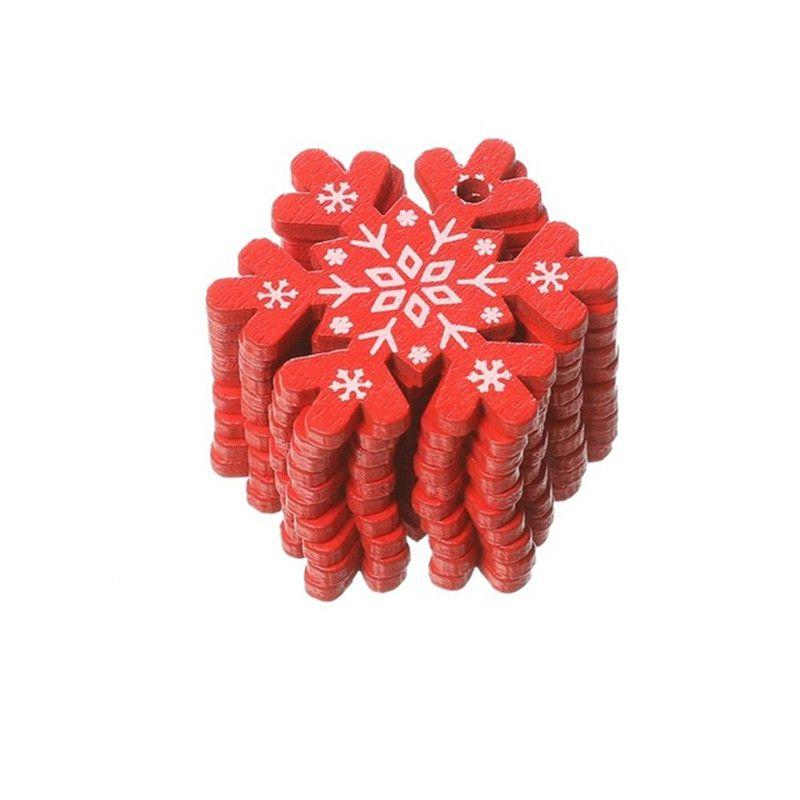 Charming 10pcs Wooden Christmas Tree Ornaments For Festive Home Decor