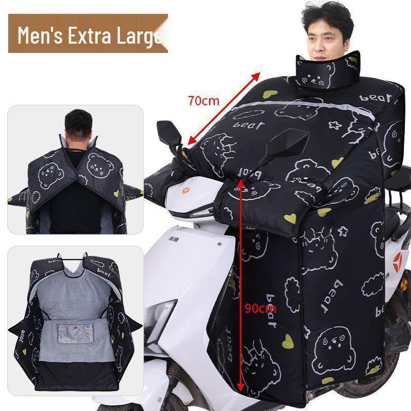 Extra großer, fleecegefütterter, winddichter und wasserdichter Winterschutz für Dreirad/Motorrad
