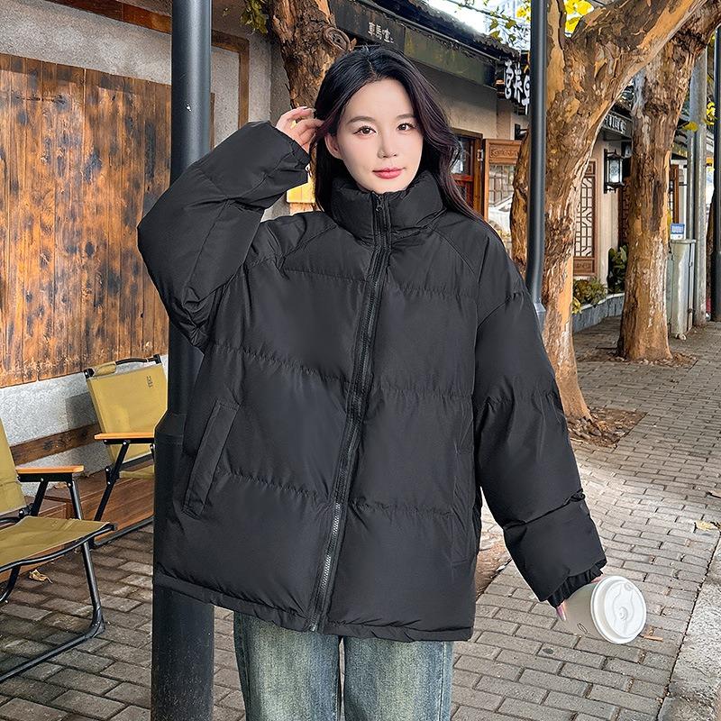 Women's cotton-padded clothes, thickened bread clothes, cotton-padded jackets, loose fashion, stand-up collar women's jackets, trendy commuting style