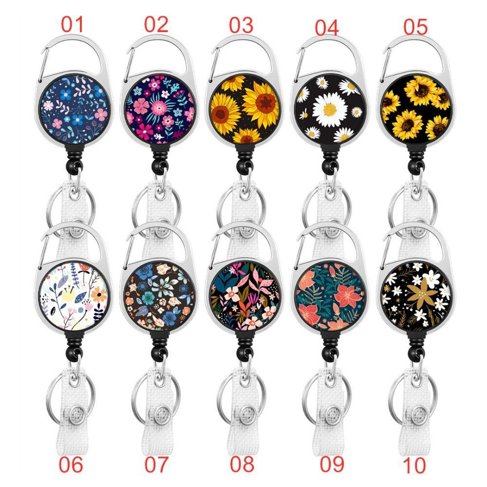 Lanyard Clip Retract Pull Key Chain Badge Reel Clip Name Tag Holder Badge Holders ID Card Key Ring