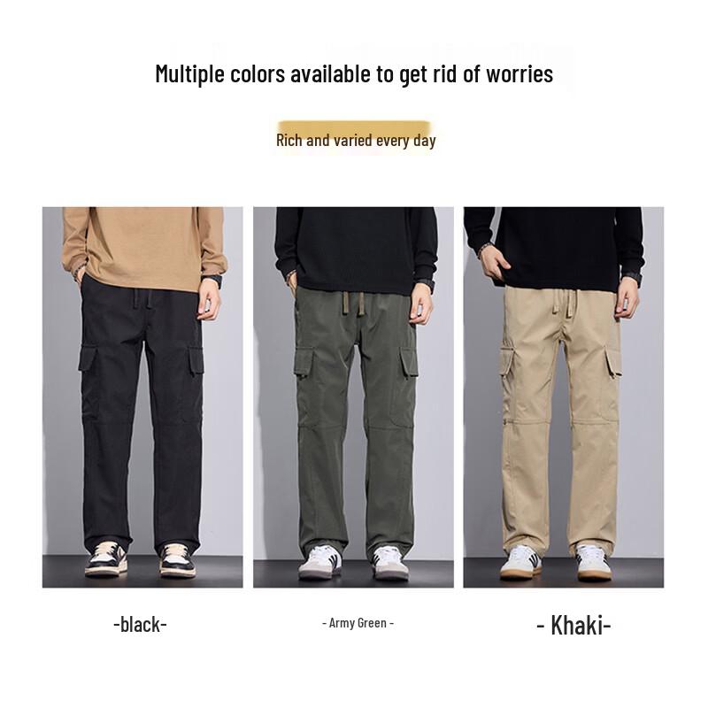 Playboy Men's American Trend Loose Straight Cargo Pants