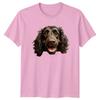 Chocolate Spaniel Dog Portrait Graphic Dog Lover TShirt