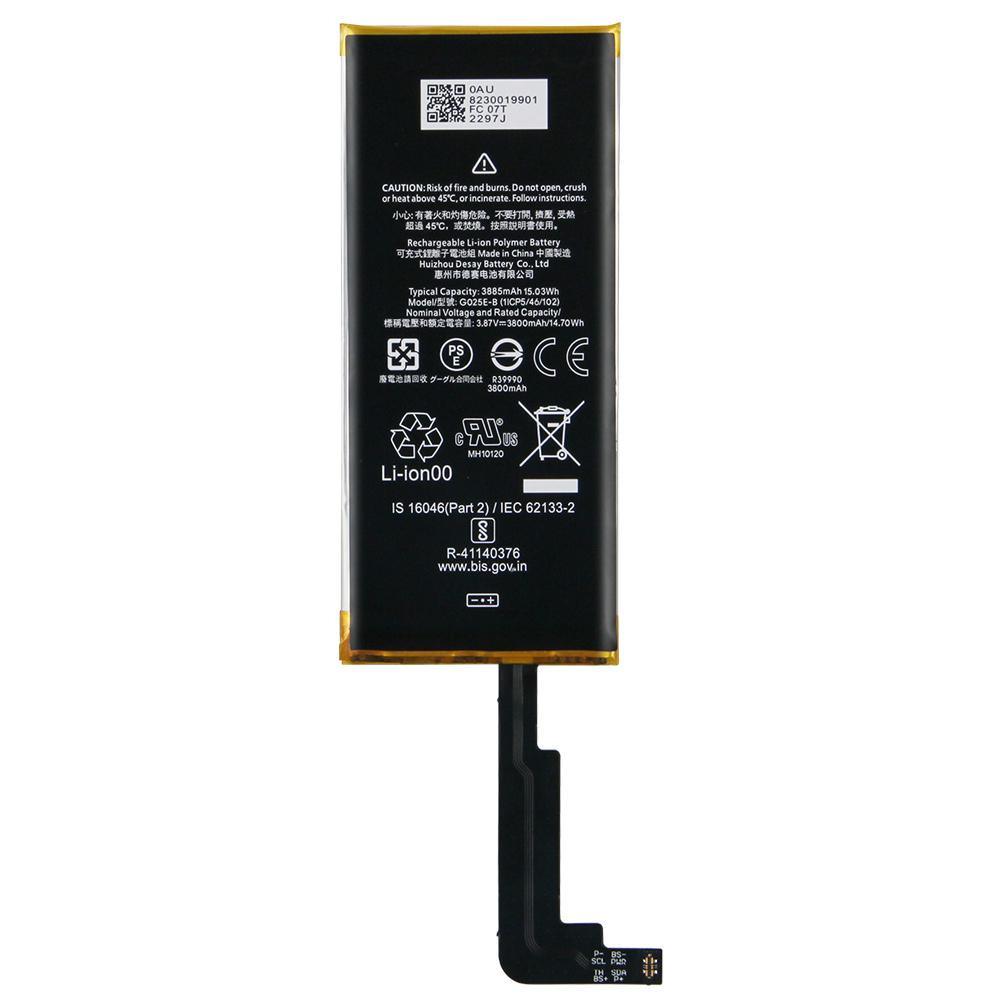 Replacement Battery For Google Pixel 4A 5G Version G025E-B Phone Battery 3885mAh