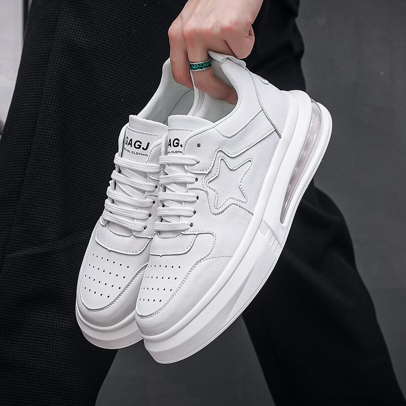 

Niche shoes new men s board shoes black and white color matching breathable fashion white shoes soft sole men s clothing with Wenzhou 43 белый