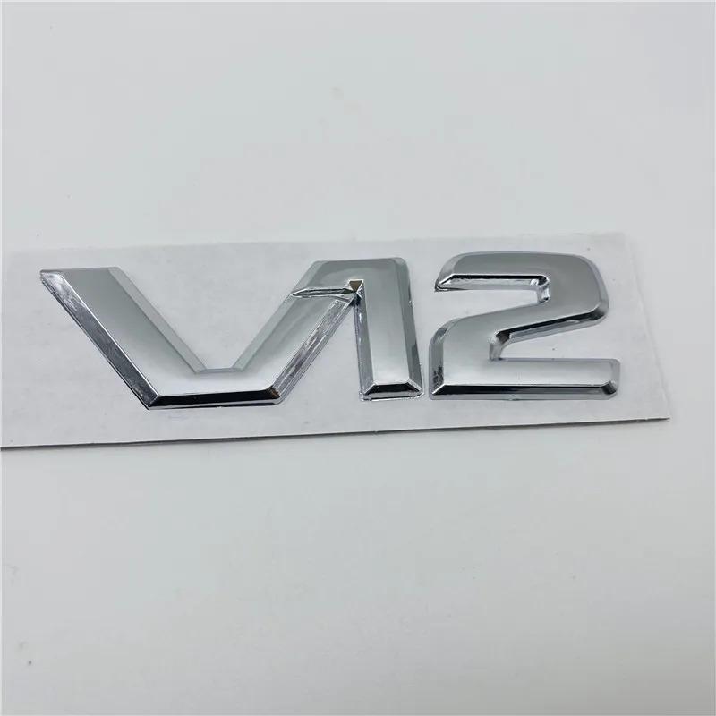 

3D ABS For Mercedes-Benz V12 Logo Fender Emblem Badge Sticker Adhesive R129 W140 W220 V12 серебряный