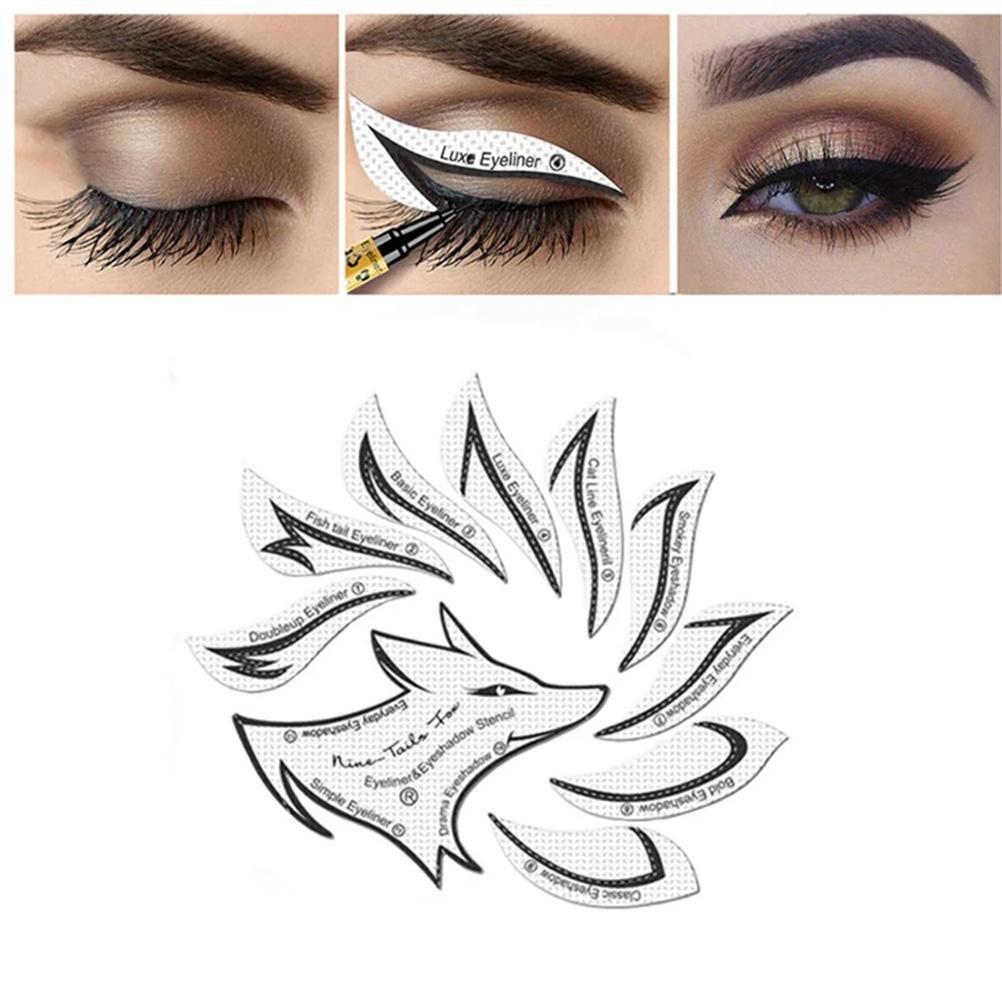 Professionelle Eyeliner-Schablone Lidschatten-Schablonen-Set Vlies Eyeliner-Schablonen-Kit Eyeliner