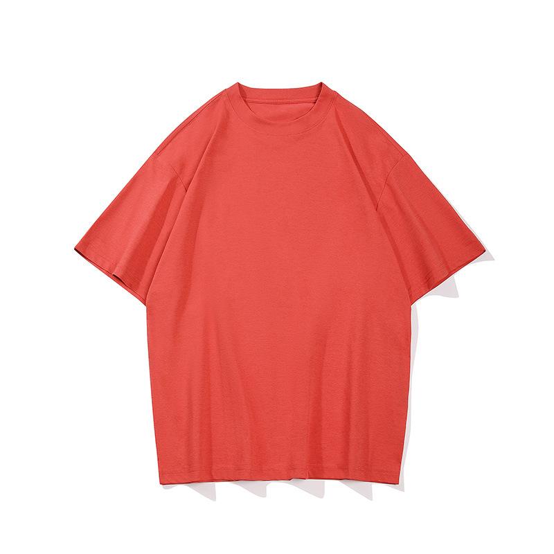 Men's Solid-Color Round-Neck Short-Sleeve T-Shirt Casual Loose-Fit Top Base Layer