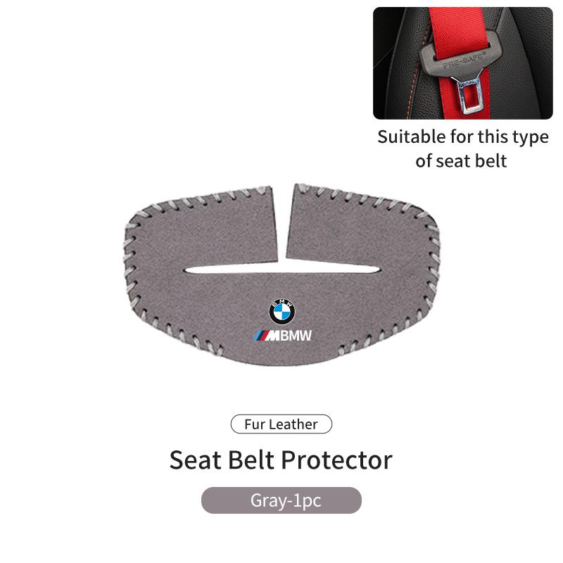BAGE7 2026 Car Sticker Suede Car Seat Belt Buckle Protector Clip Anti-collision Cover For BMW G30 G20 M3 M5 E91 E92 E93 E36 E70 X3 X4