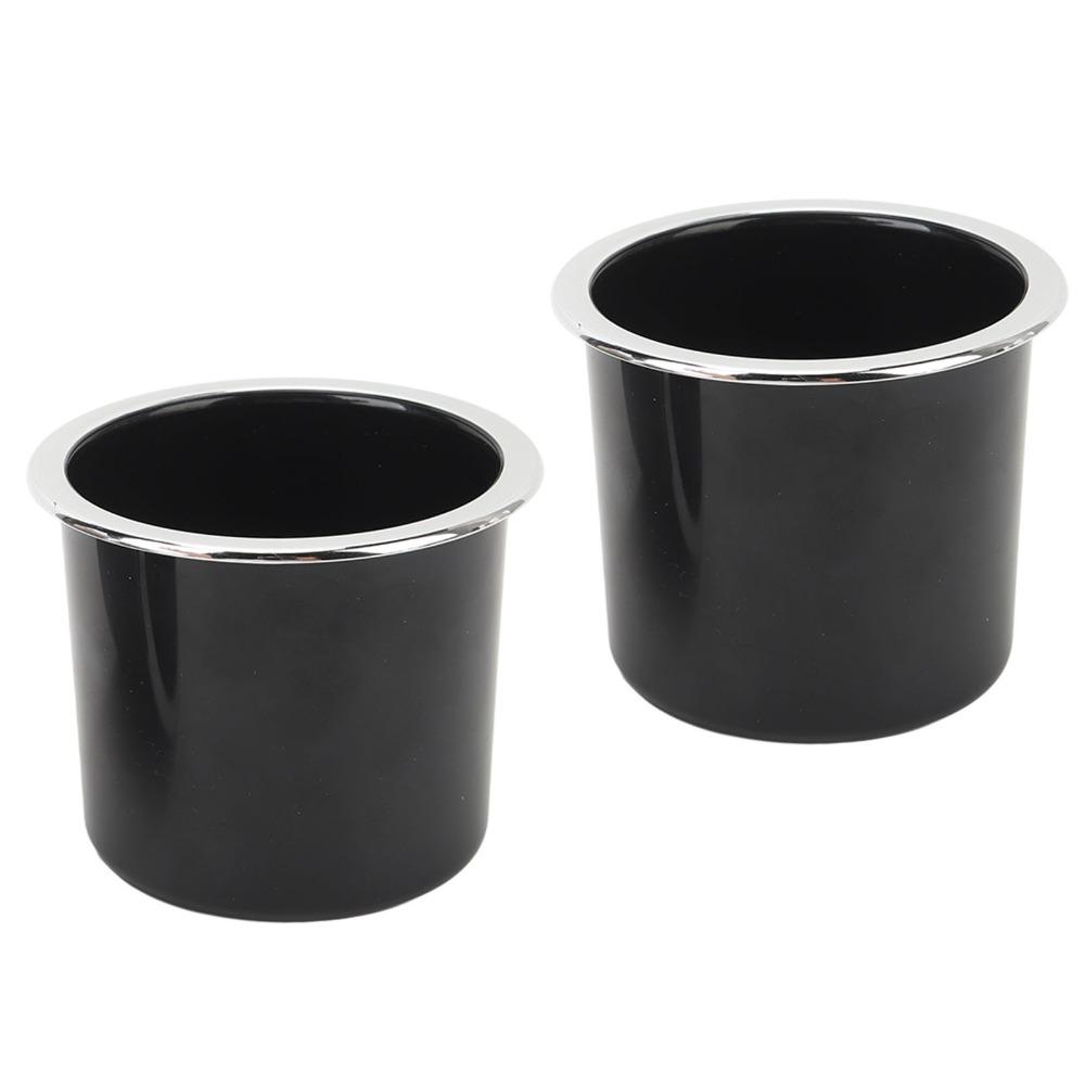 2 Pcs with Silver-plated Edges Drink Holder 73mm Can Holder Easy Installation Cup Holder Boat