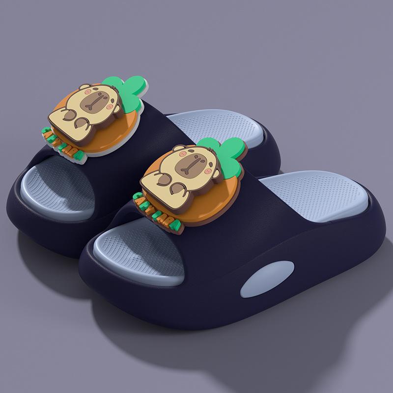 EVA rotating kapibara boys slippers non-slip deodorant soft comfortable girls children beach sandals