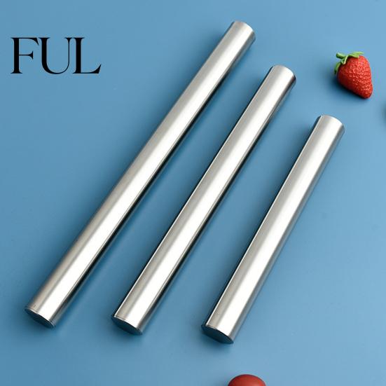 Rolling Pin Dough Reusable Food Grade Not Sticky Polished Long-lasting Labor-saving Stainless Steel Smooth Surface Making Kitchen for Roller